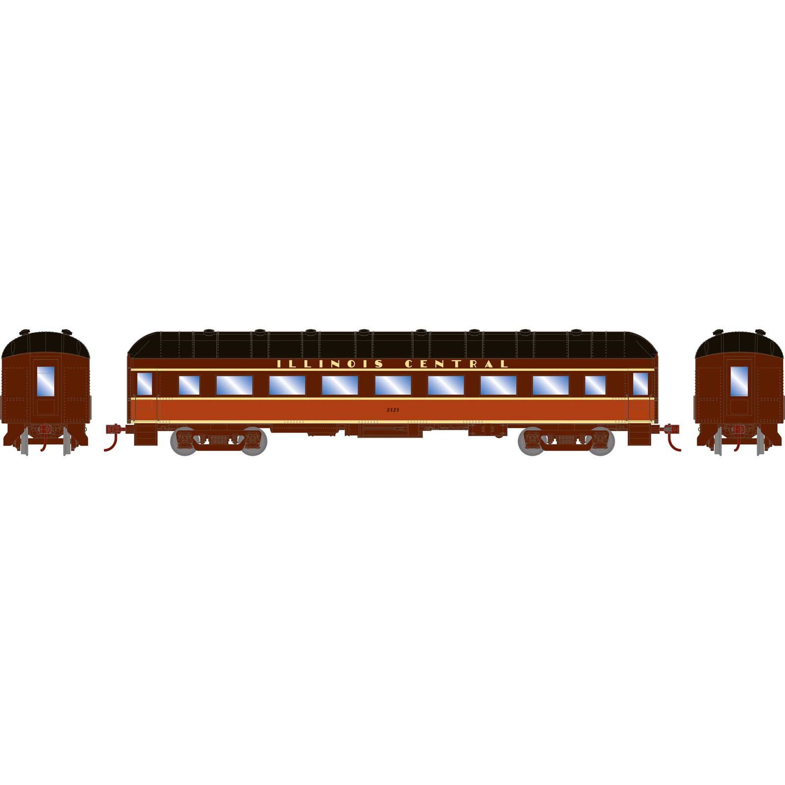 HO RTR Arch Roof Coach, IC #2121