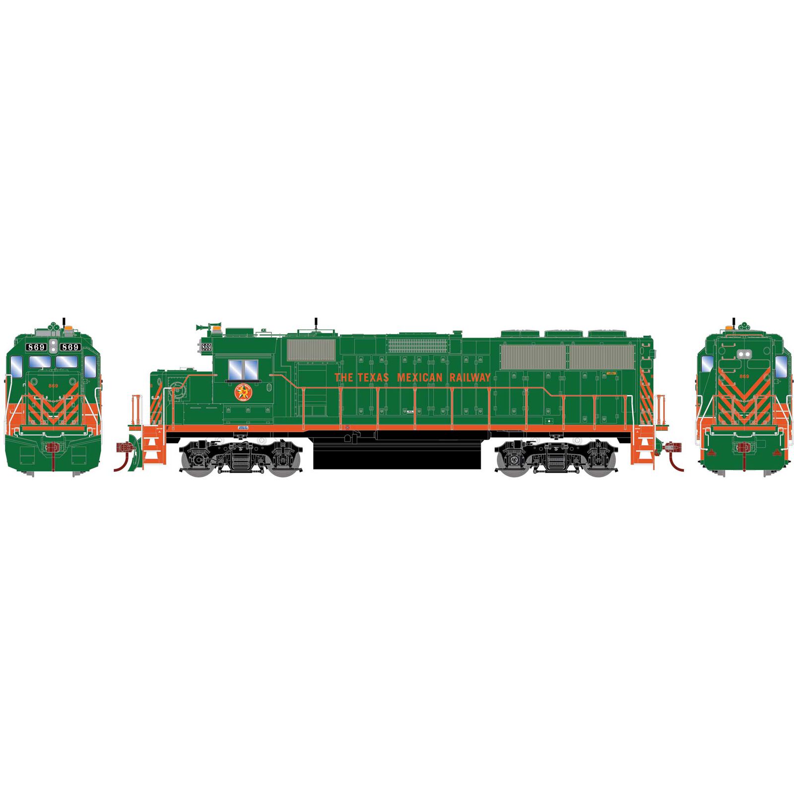 HO EMD GP60 Locomotive, Sound-Ready, TM #869