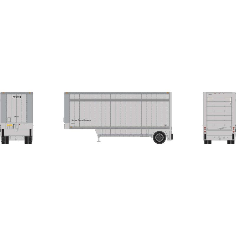 HO ATH 28' Parcel (PUP) Trailer, UPS without Shield #292456
