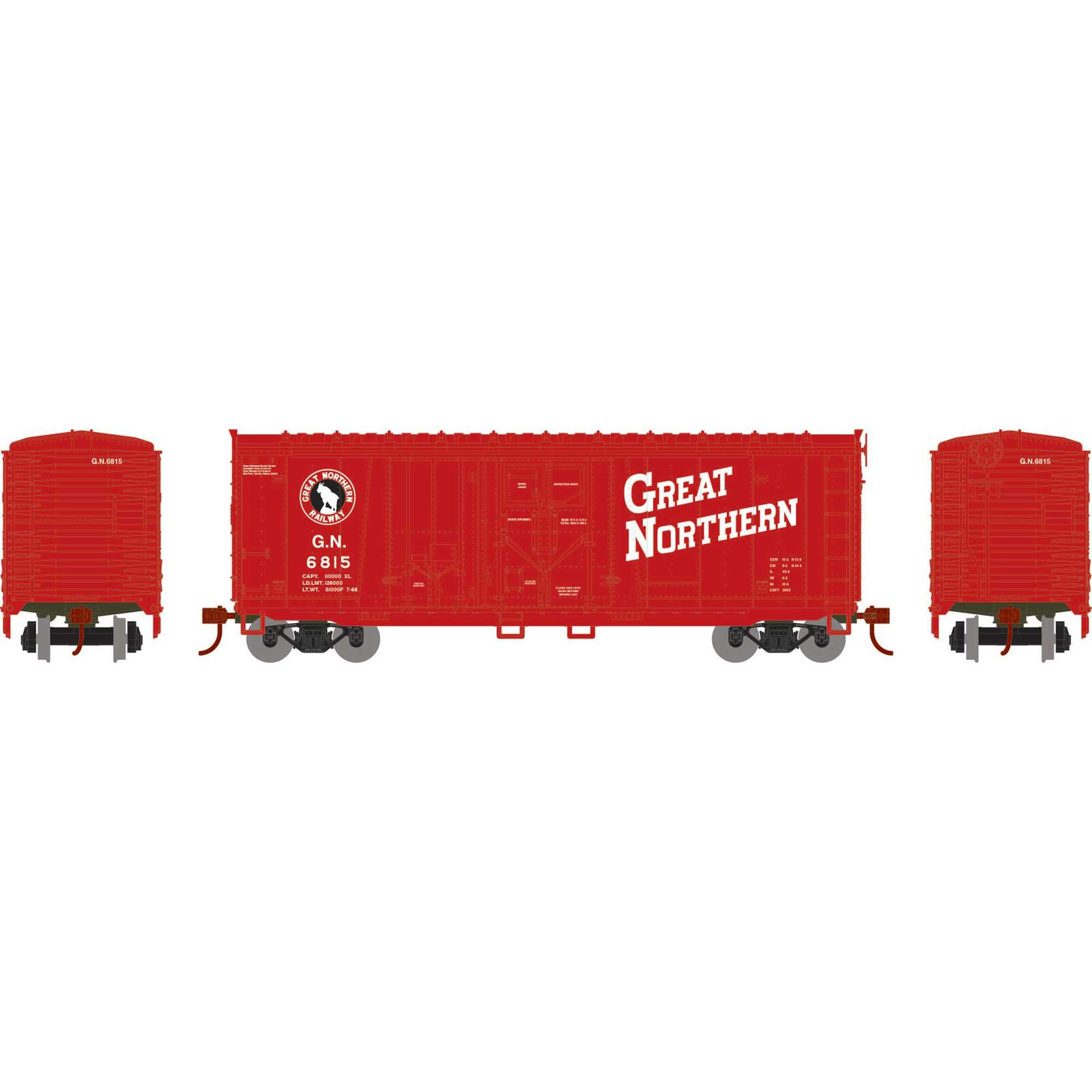 HO 40' Grain Loading Box Car, GN #6815