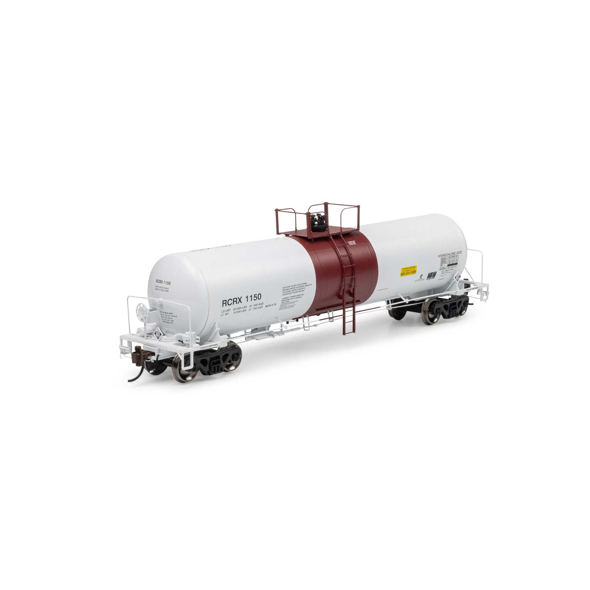 HO GATC 20K Gallon Tank Car, RCRX White with Red Band #1150 Model