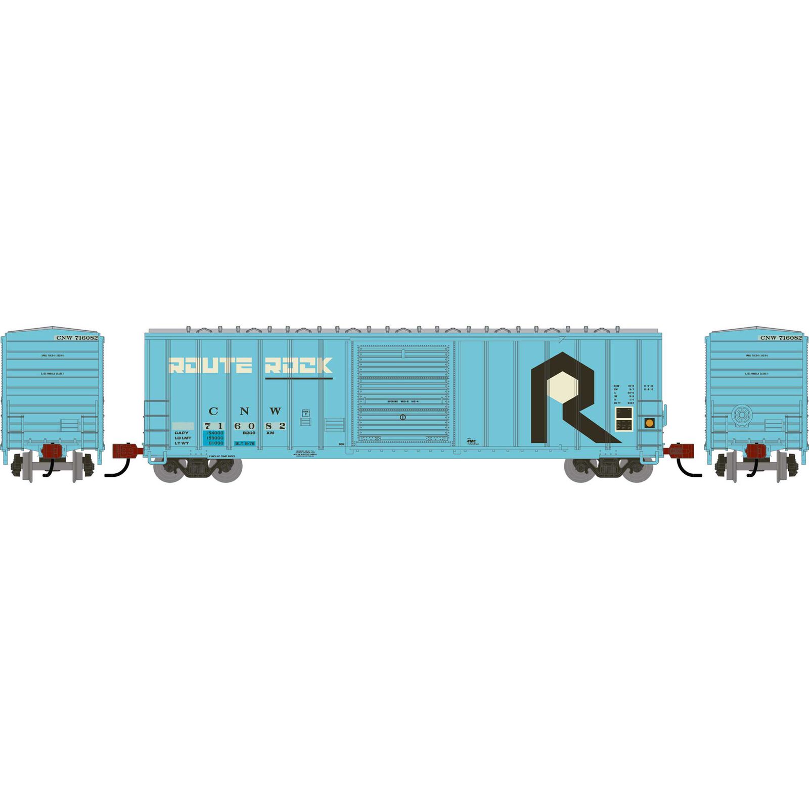 Athearn N ATH 50' FMC 5347 Single Door Box Car, Primed For Grime CNW #716082