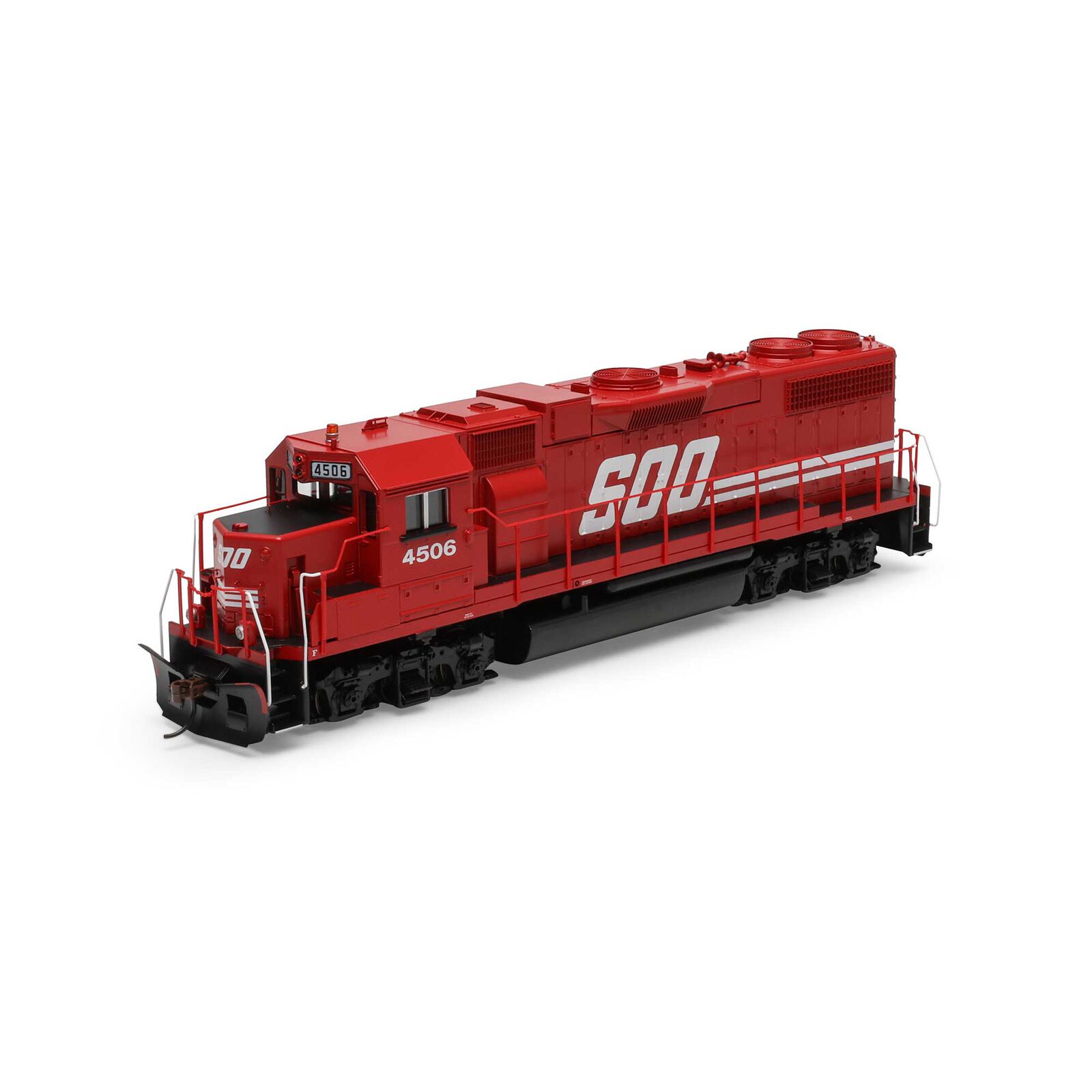 HO GP38-2 Locomotive, Sound-Ready with Speaker, SOO #4506