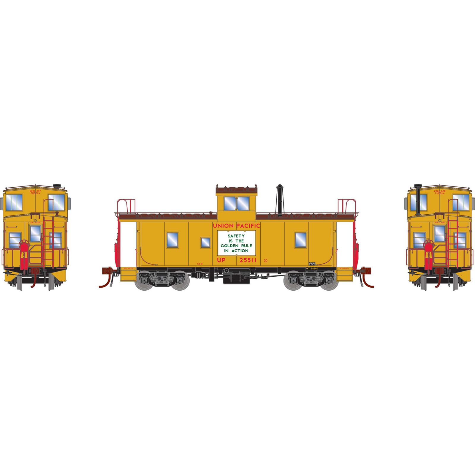 HO CA-8 Early Caboose with Lights UP #25511