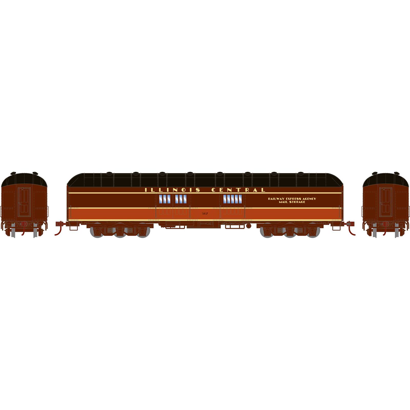 HO RTR Arch Roof Baggage, IC #567