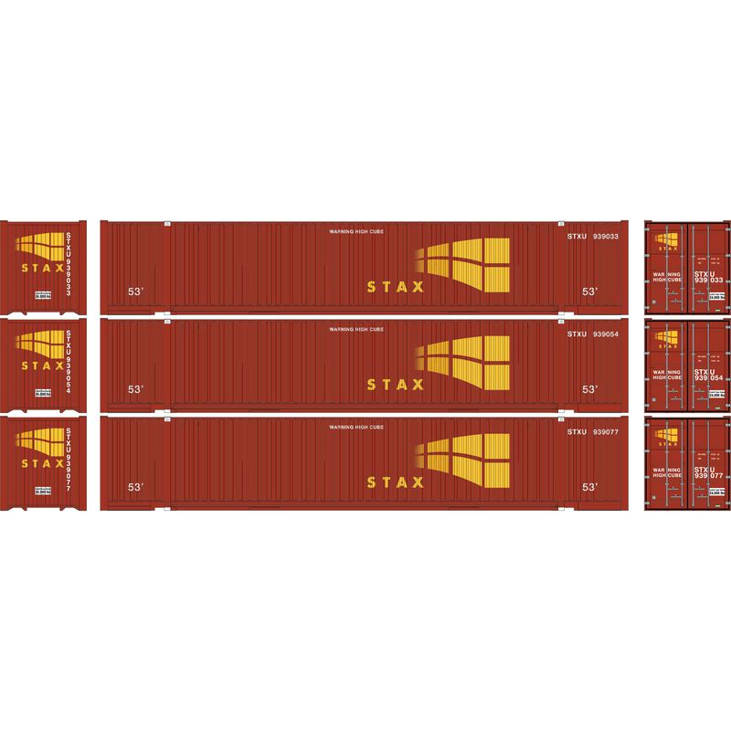 HO 53' Jindo Containers, Stax STXU #939033 / 939054 / 939077 (3)