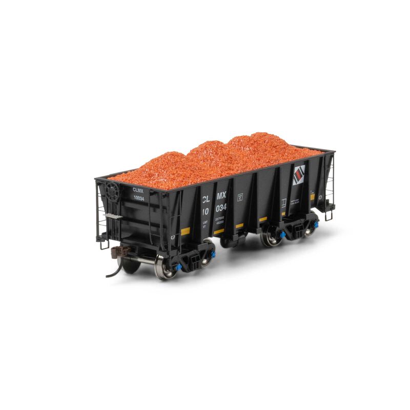 HO 26' PC&F Ore Car Tight-Bottom Low Side with Load, CLMX #10034