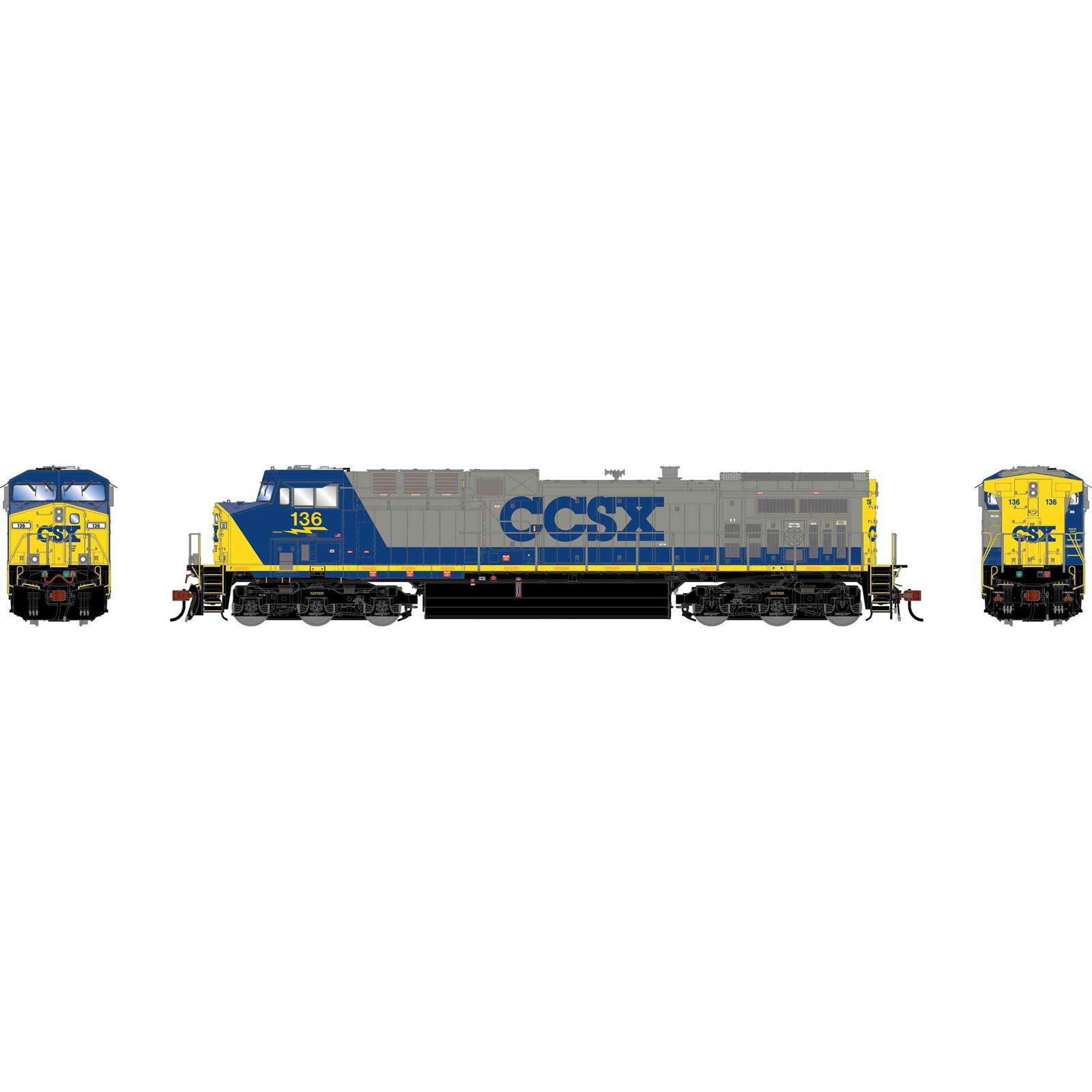 Athearn Genesis HO GEN AC4400CW Locomotive, CSXT 'CCSX/CSXX Replacement Panels' #136