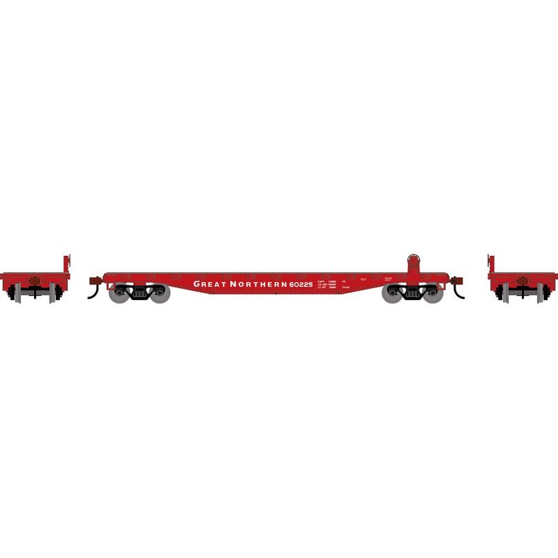 HO RND 50' Flat Car, GN #60225