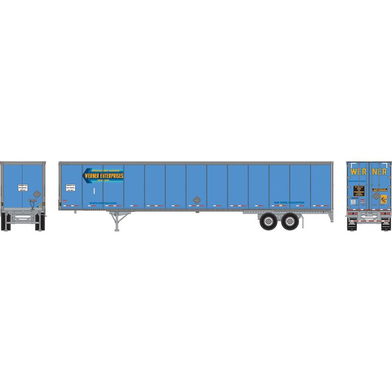 HO 53' Wabash Duraplate Trailer, Werner #36664