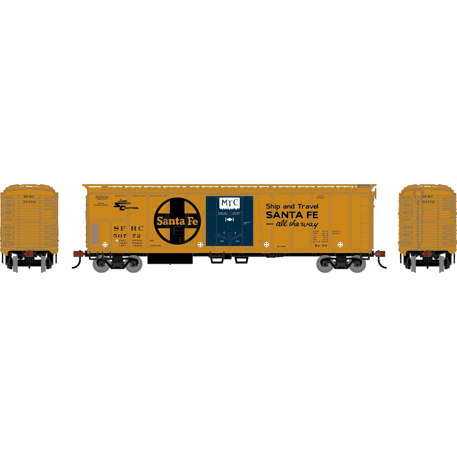 HO RND 50' Exterior Post Mechanical Reefer, SFRC #50772