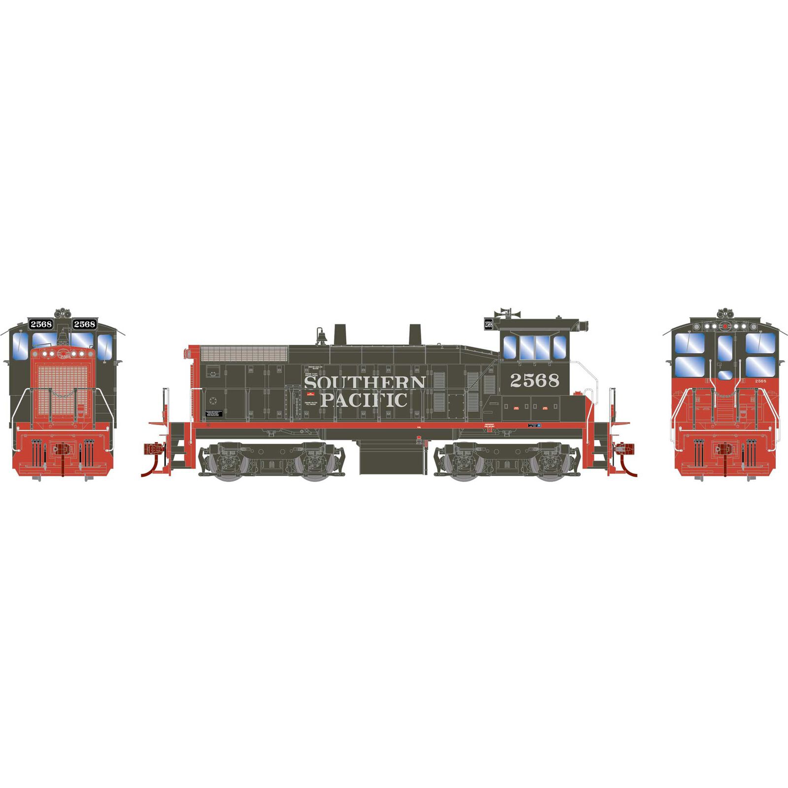 HO SW1500 Locomotive, Southern Pacific #2568