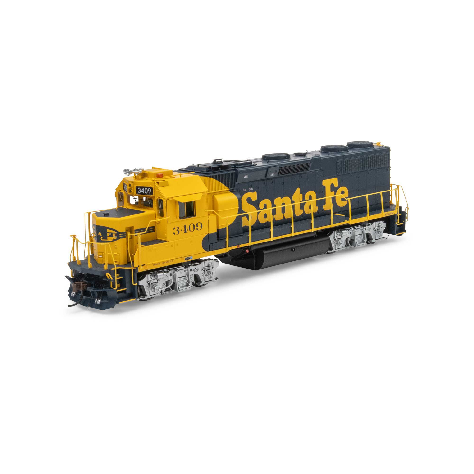 HO GP39-2u Locomotive with DCC & Sound, ATSF #3409 Model Train