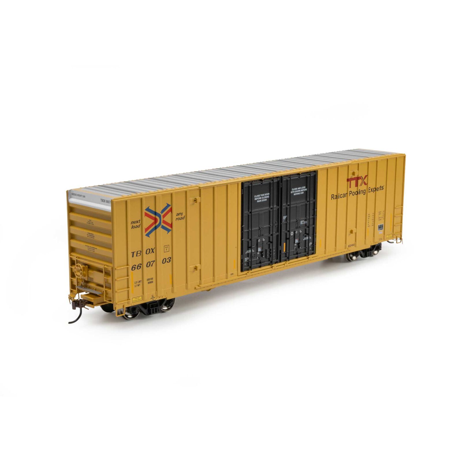 Athearn HO ATH 60' Gunderson High Cube Double Door Box Car, TBOX #660703
