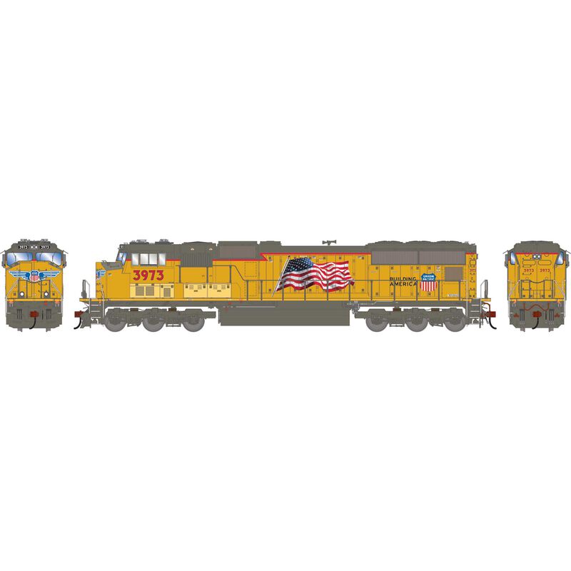 HO SD70M Locomotive with DCC & Sound, UP #3973