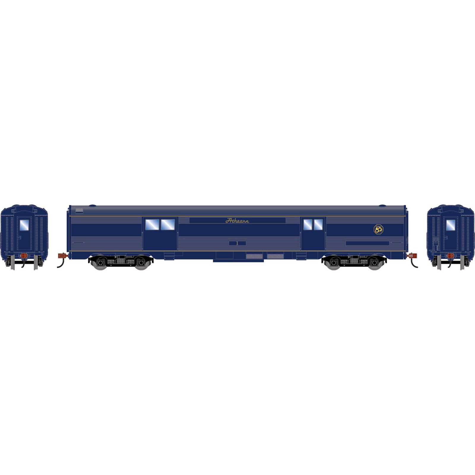 Roundhouse HO RND Streamline Baggage Car, ATHX #1 80th Anniversary Limited Edition