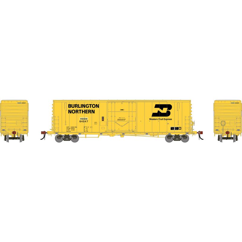 Athearn Genesis HO GEN 50' PC&F Box Car w/10'6" Plug Door, RBBN #64547