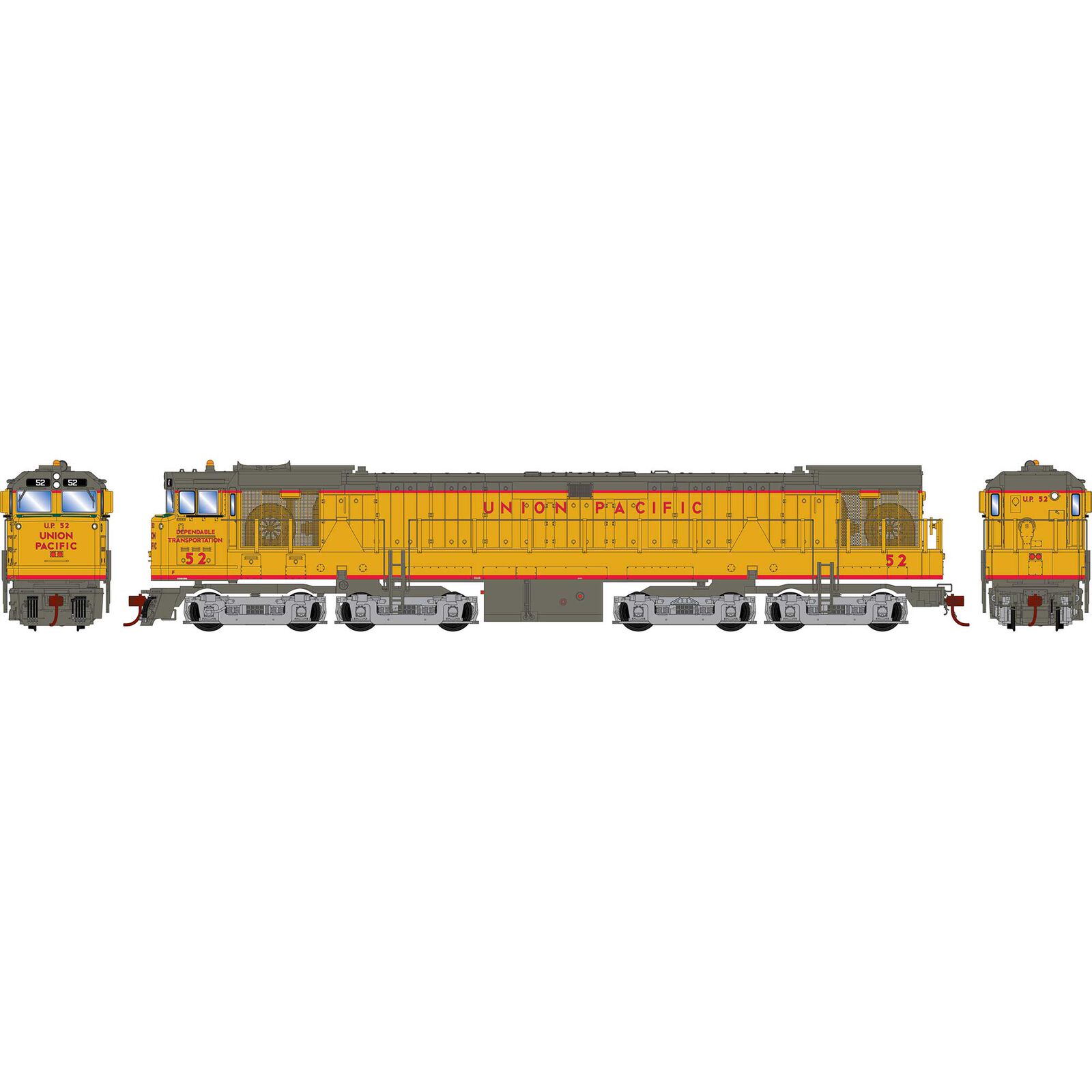 HO U50 Locomotive, UP #52