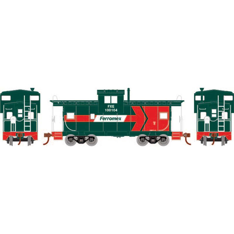 HO Wide Vision Caboose, Ferromex #100104