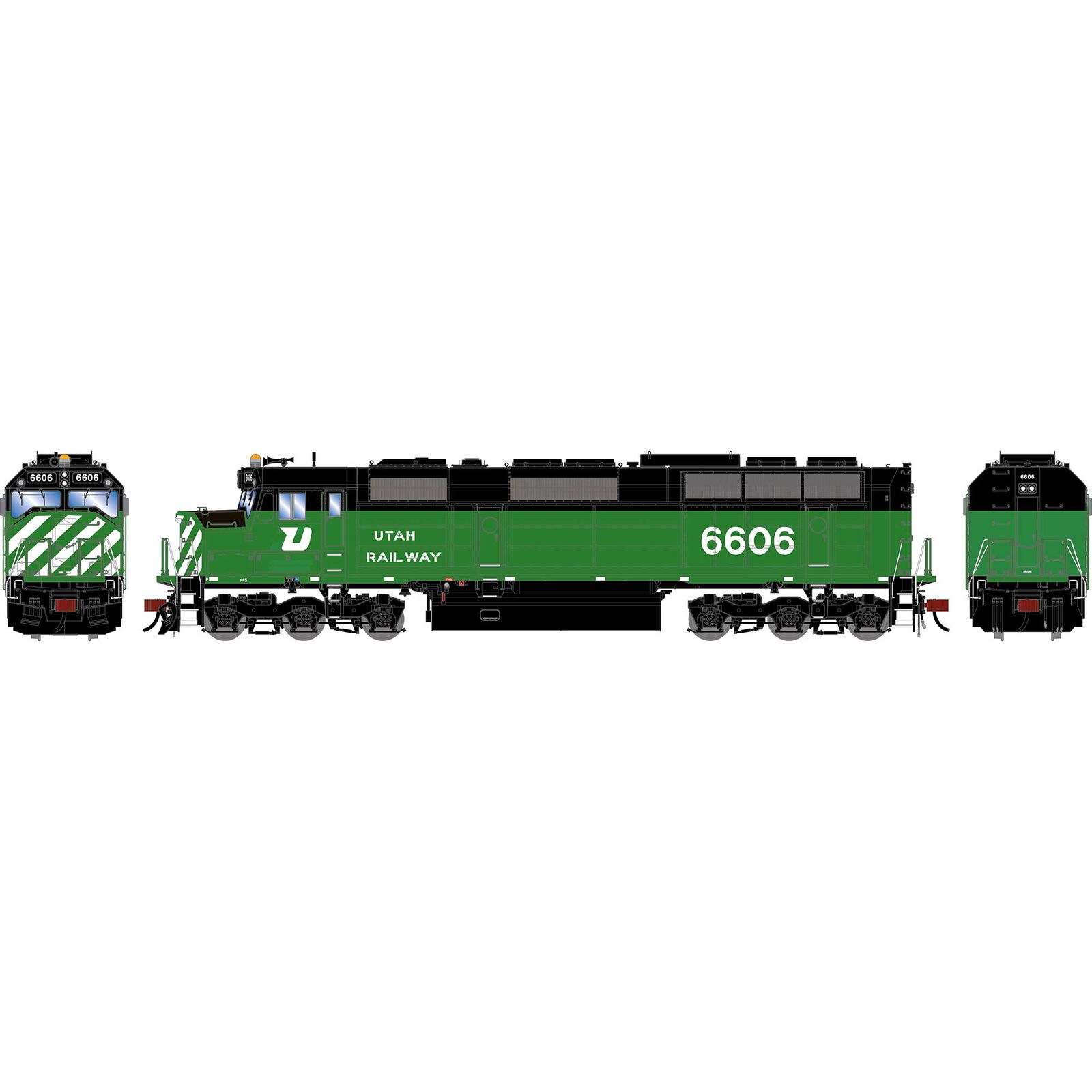 HO GEN F45 Locomotive w/DCC & Sound, UTAH 'Ex-BN' #6606