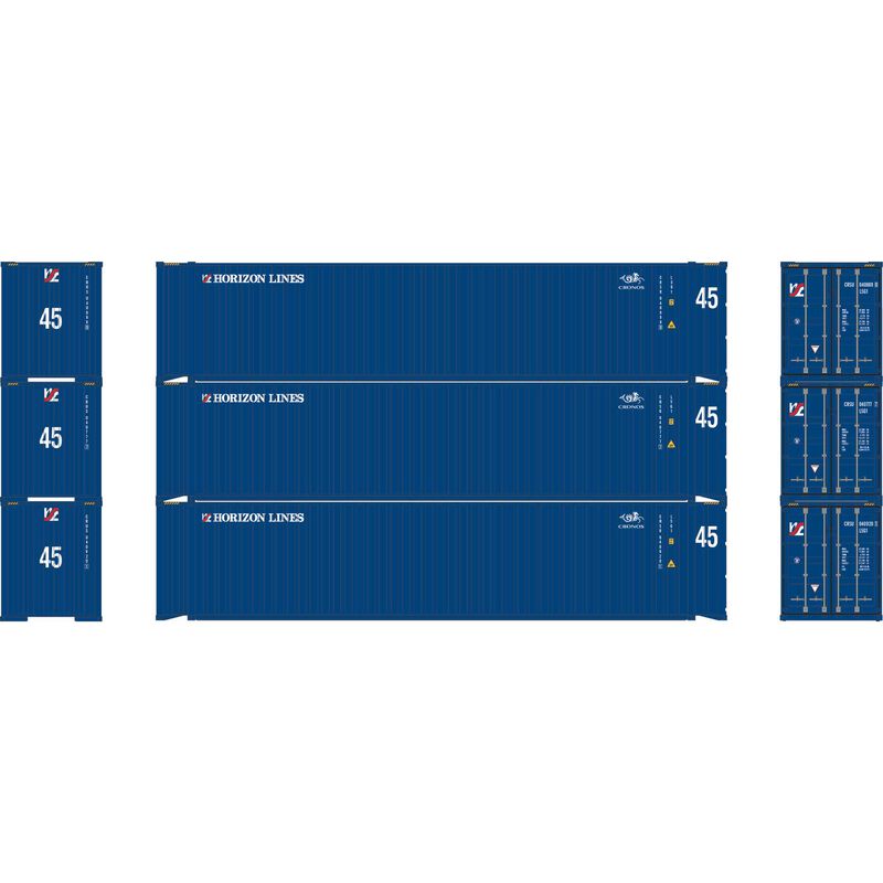 Athearn HO 45' Containers, CRSU #040920 1/040777 7/040889 0 (3)