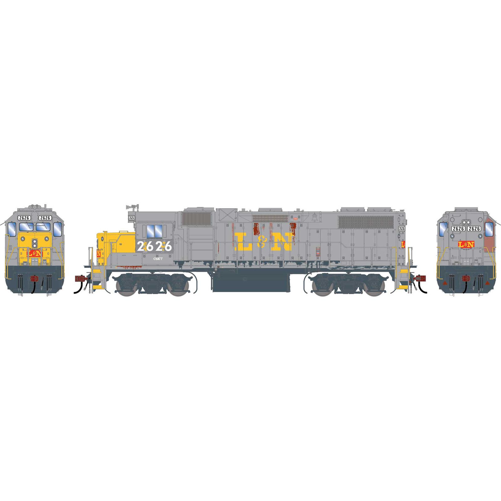 Athearn Genesis HO GEN GP38-2 Locomotive, Primed For Grime CSXT 'Ex-LN Patched' #2626