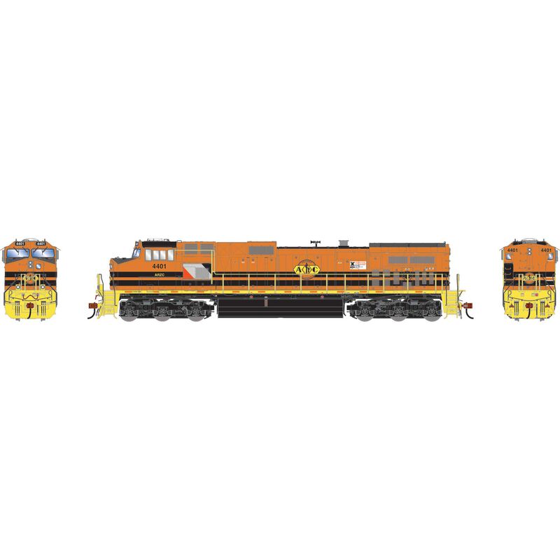 HO GE Dash 9-44CW Locomotive, ARZC with Heralds & OLS Logo #4401