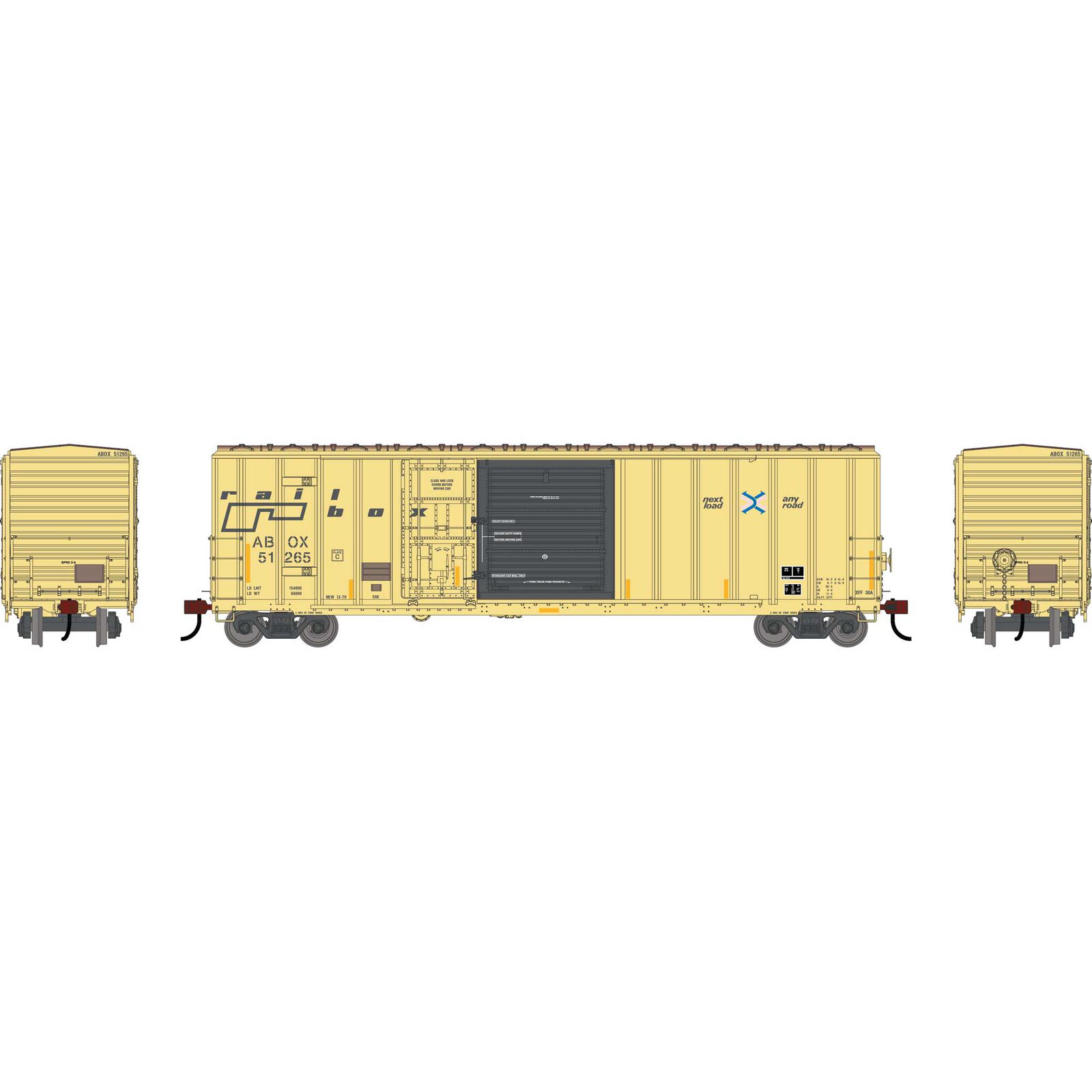 Athearn HO ATH 50' FMC 5277 Combo Door Box Car, Primed For Grime ABOX 'Late' #51265