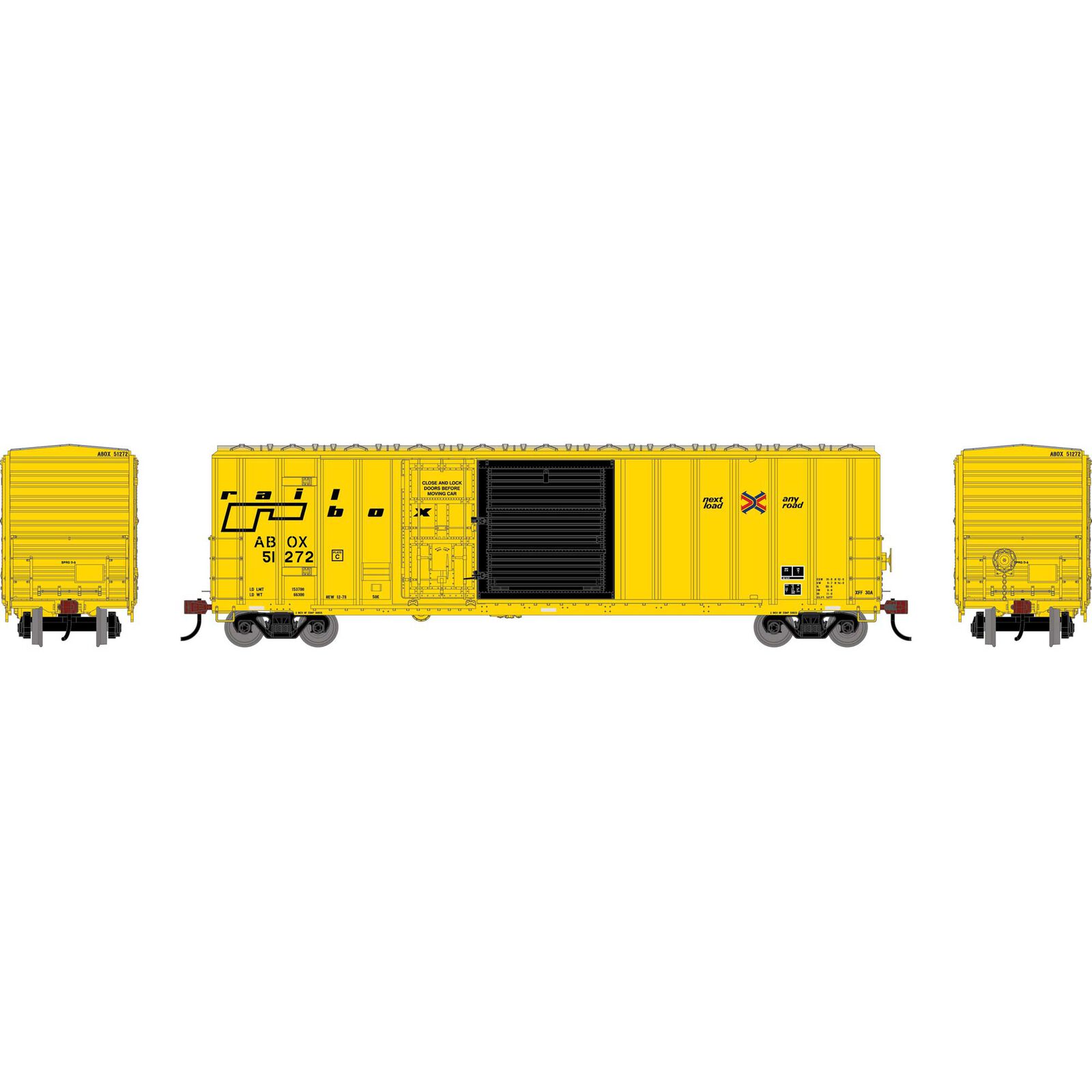 Athearn HO ATH 50' FMC 5277 Combo Door Box Car, ABOX 'Late' #51272