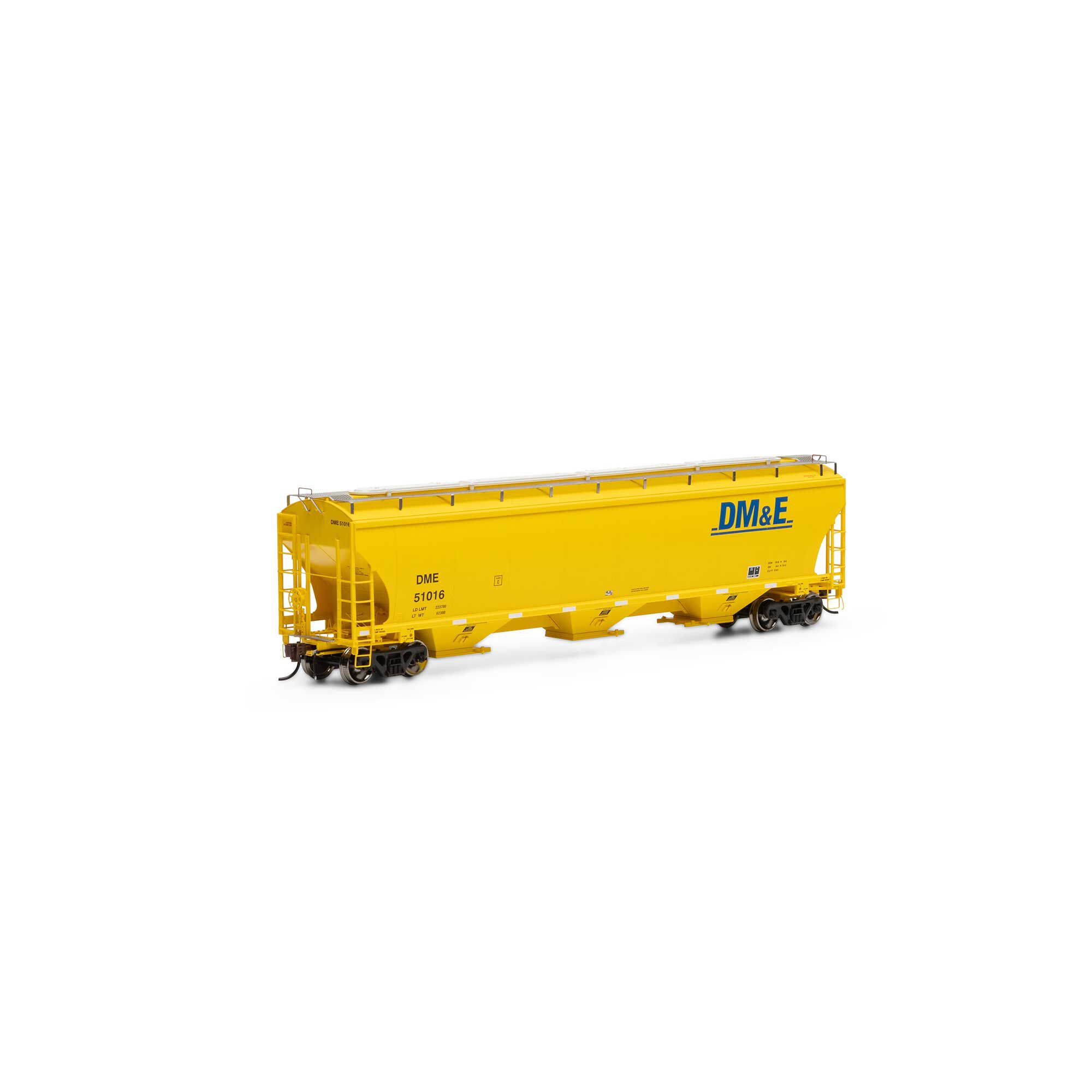 Athearn HO Trinity 3-Bay Hoppers, DM&E #51016 Model Train