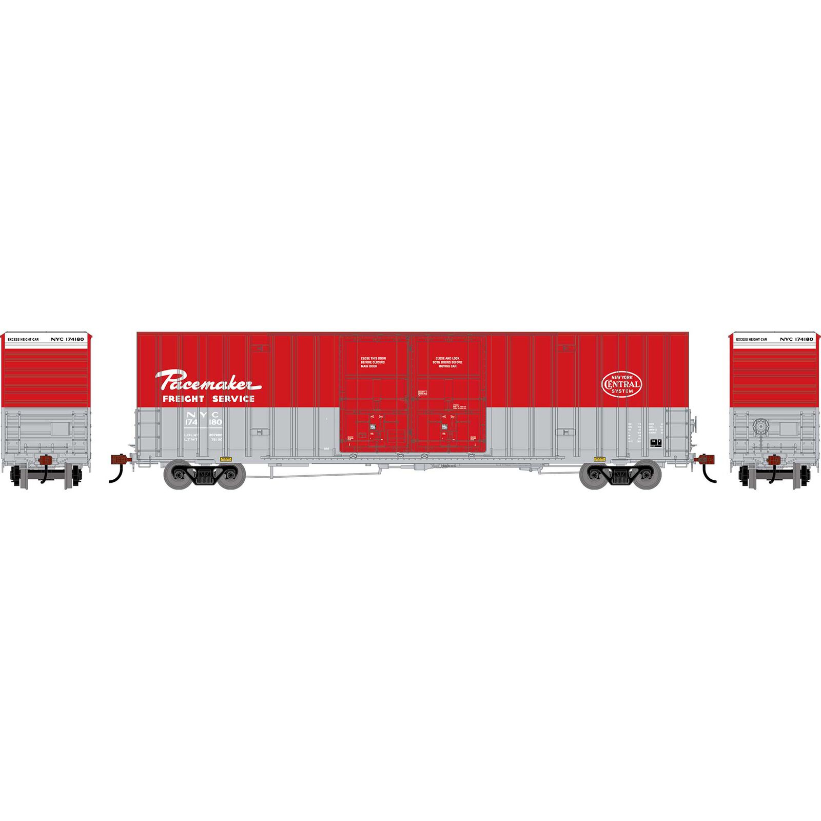 HO ATH 60' Gunderson High-Cube Double Door Box Car, Legendary Liveries NYC #174180