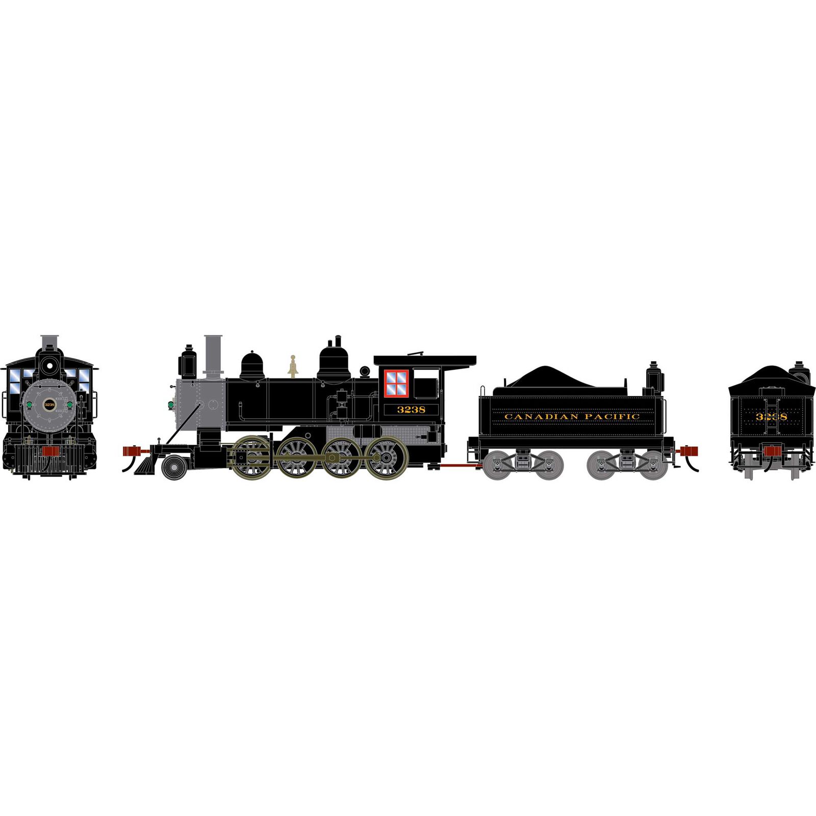 HO ATH 2-8-0 Steam Locomotive, CP #3238