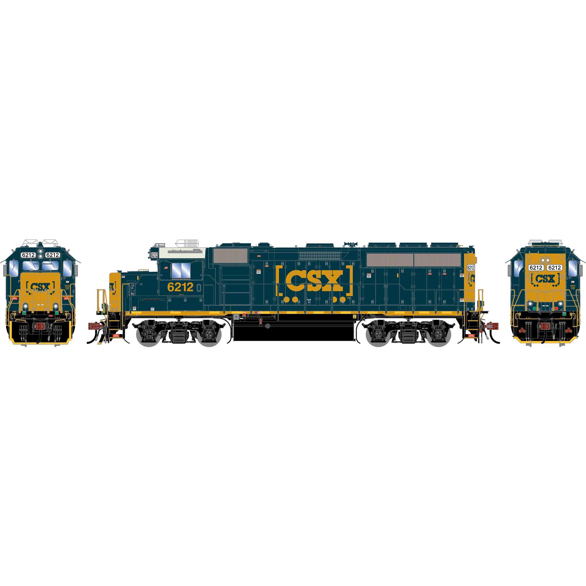Athearn Genesis HO GP40-2 Locomotive with DCC & Sound, CSXT