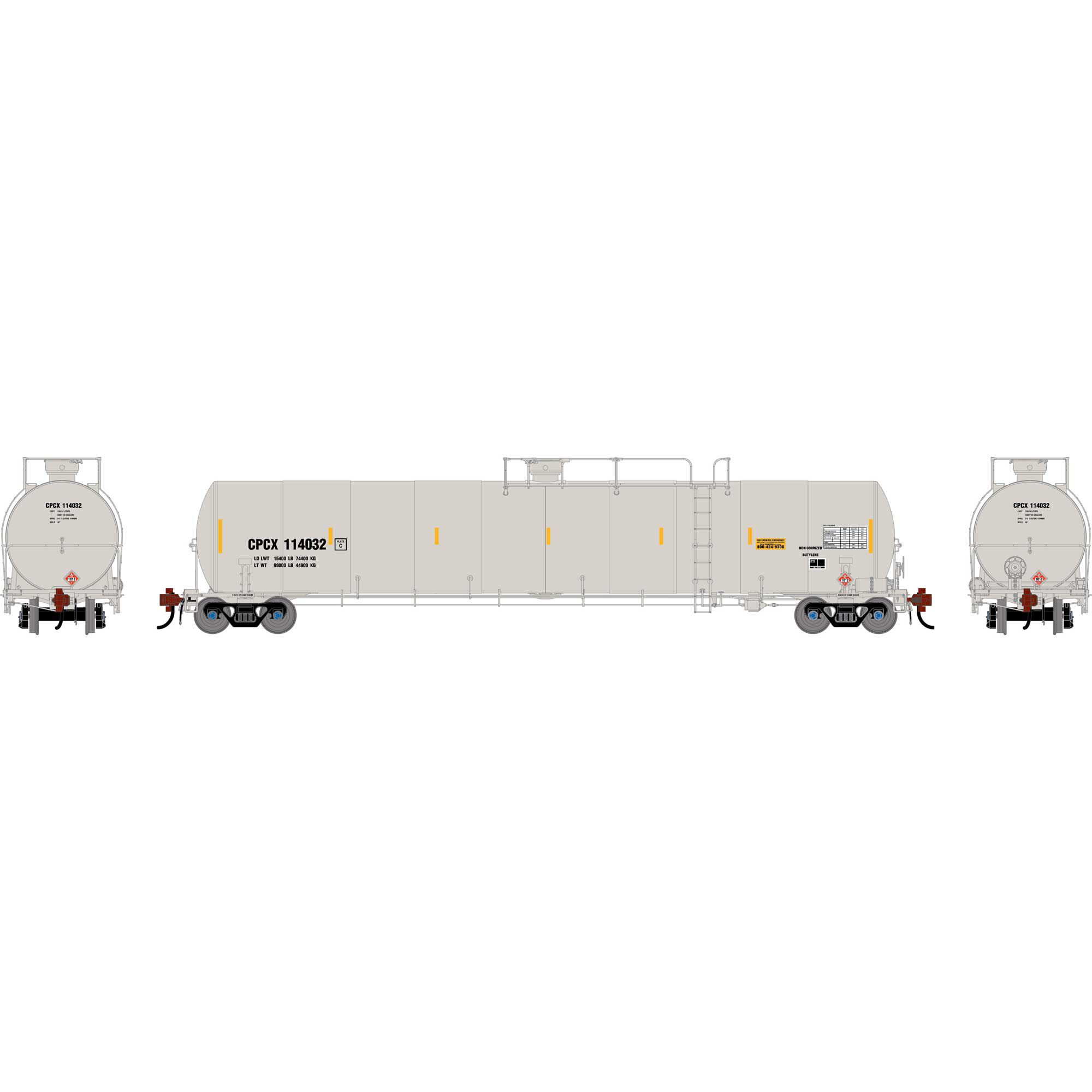Athearn Genesis HO GEN UTC 33K LPG Tank Car, CPCX #114032 Model