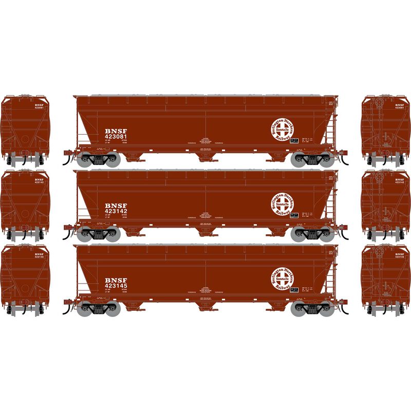 HO GEN ACF 4600 Covered Hopper, BNSF #423081/423142/423145 (3)