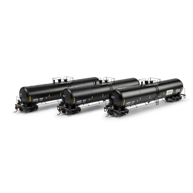 Athearn HO ATH 30K Ethanol Tank Car, NCPX #077/091/098 (3)