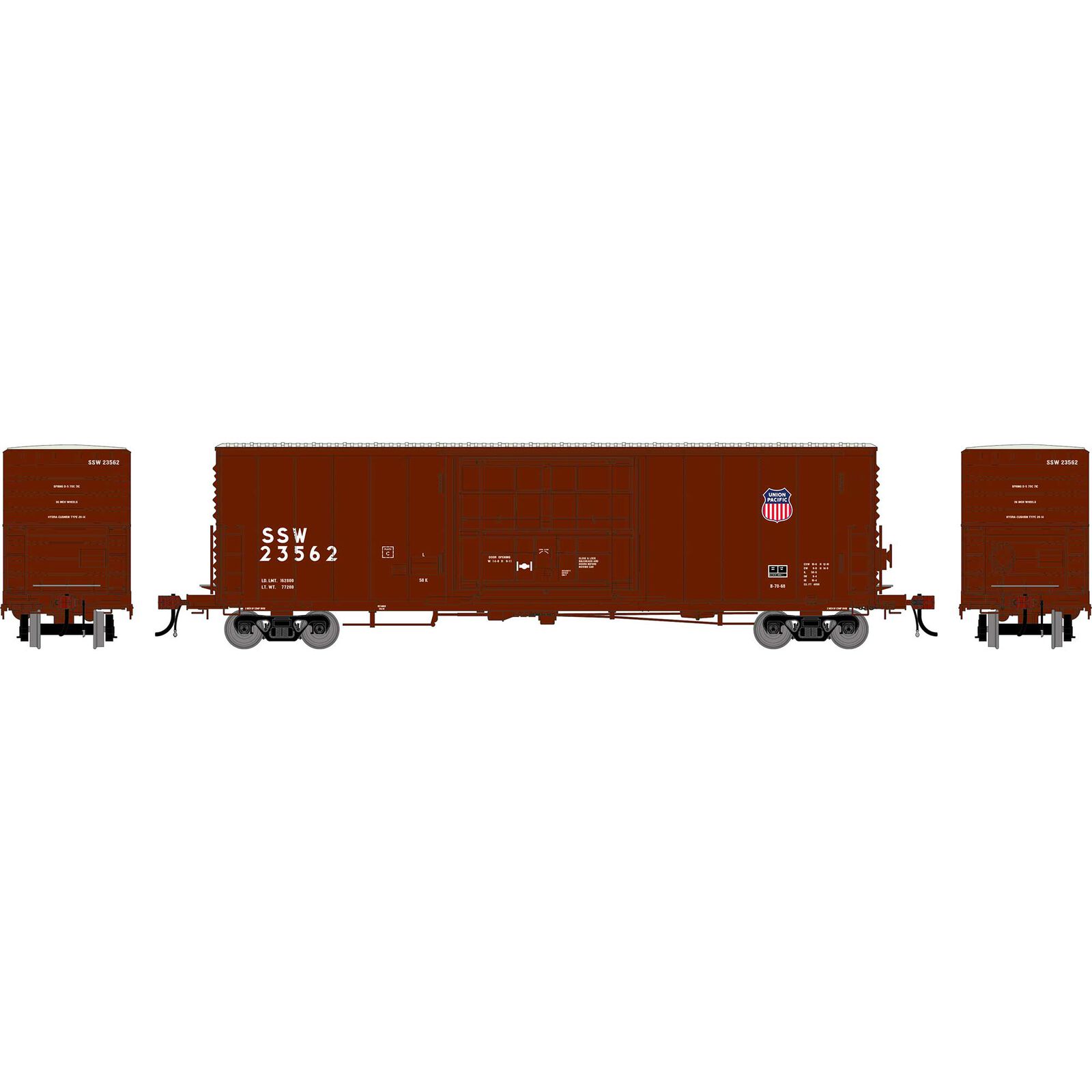 HO GEN 50' PC&F Box Car w/14' Plug Door, SSW #23562