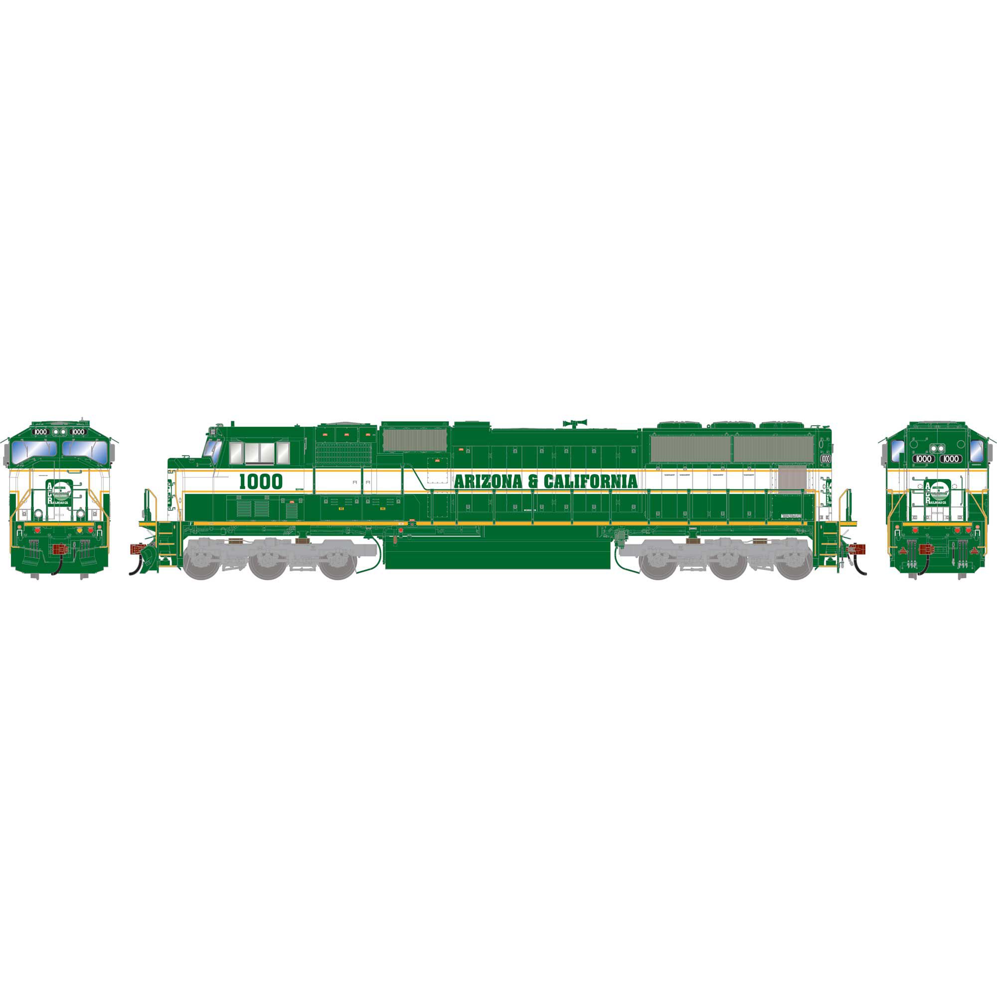 HO SD70M Locomotive, Legendary Liveries ARZC #1000 Model Train HO SD70M Locomotive, Legendary Liveries ARZC #1000 Model Train