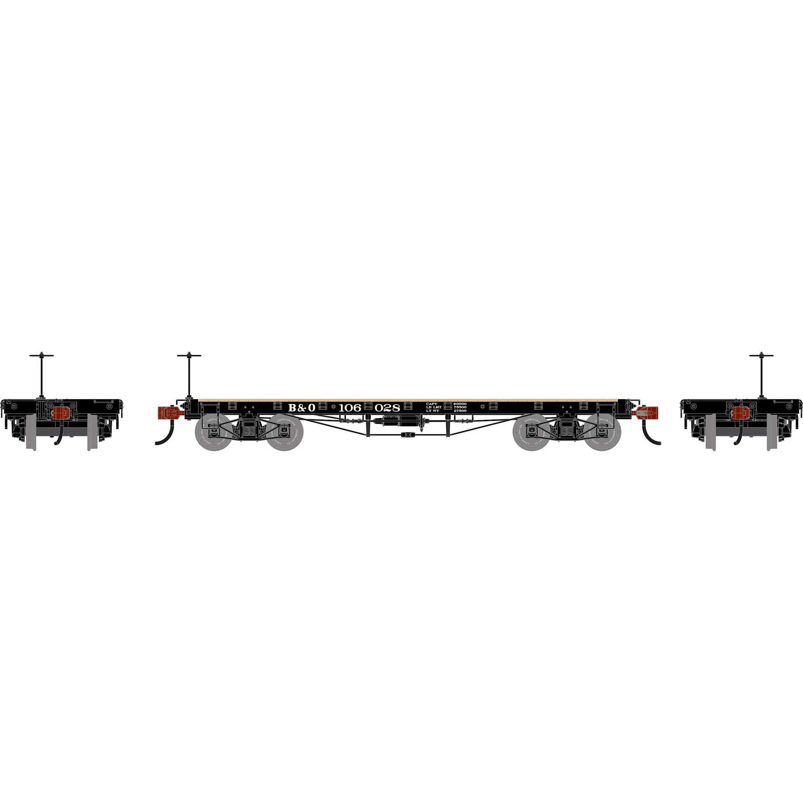 HO ATH 36' Flat Car, BO #106028