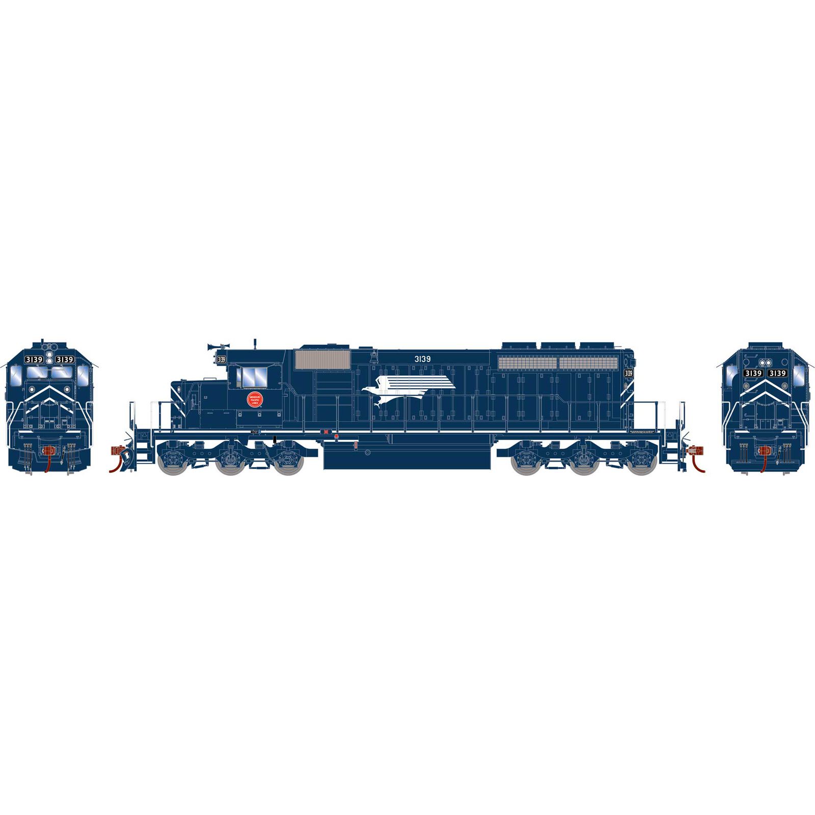 HO EMD SD40-2 Locomotive, MP #3139