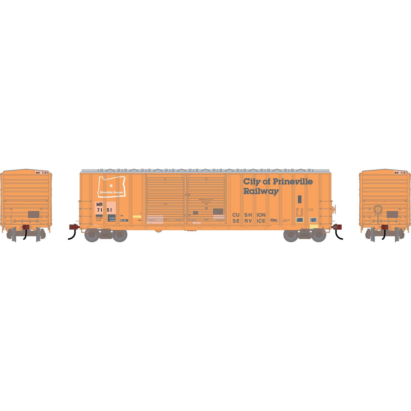 Athearn HO ATH 50' FMC 5077 DD Offset Box Car, Primed For Grime MR 'Ex-COP' #7151