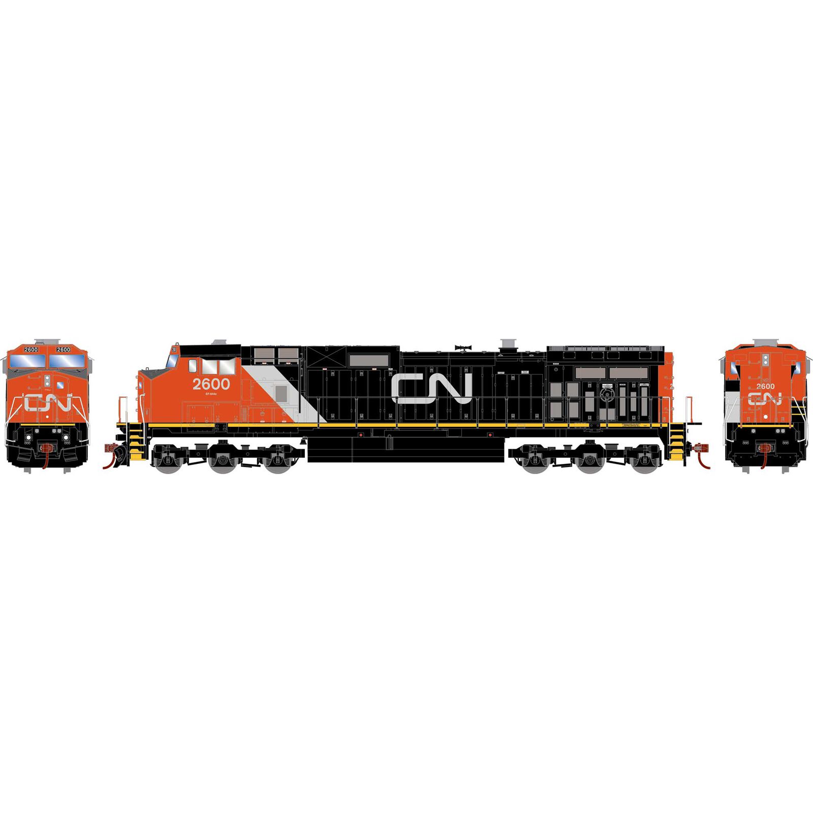 HO Dash 9-44CW Locomotive Sound-Ready, CN #2600