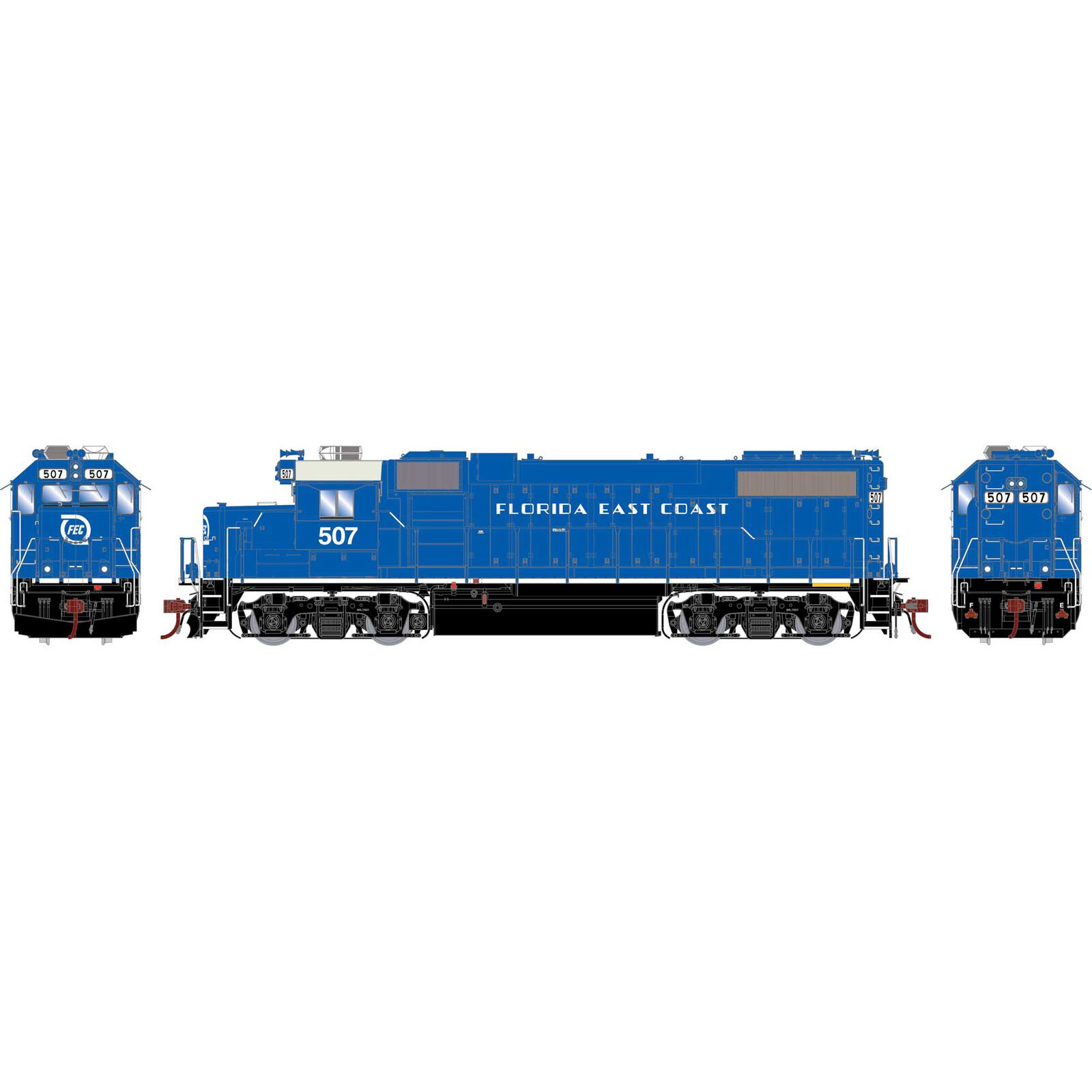 HO GP38-2 with DCC & Sound, FEC #507