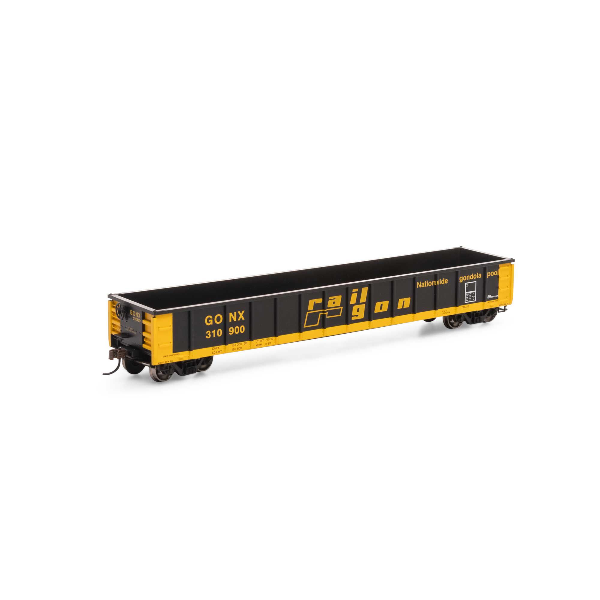 HO 52' Mill Gondola, GONX #310900 Model Train | Athearn | Athearn