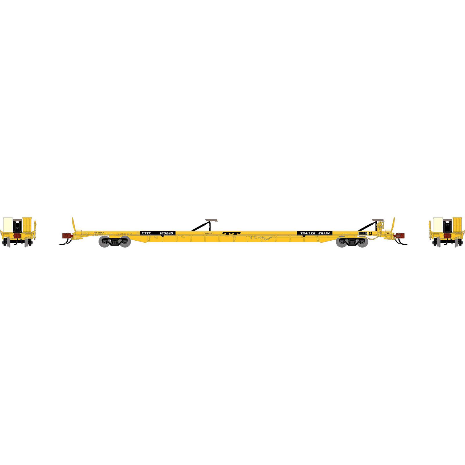 N GEN F89-F Flat Car, XTTX 'Yellow' #150245