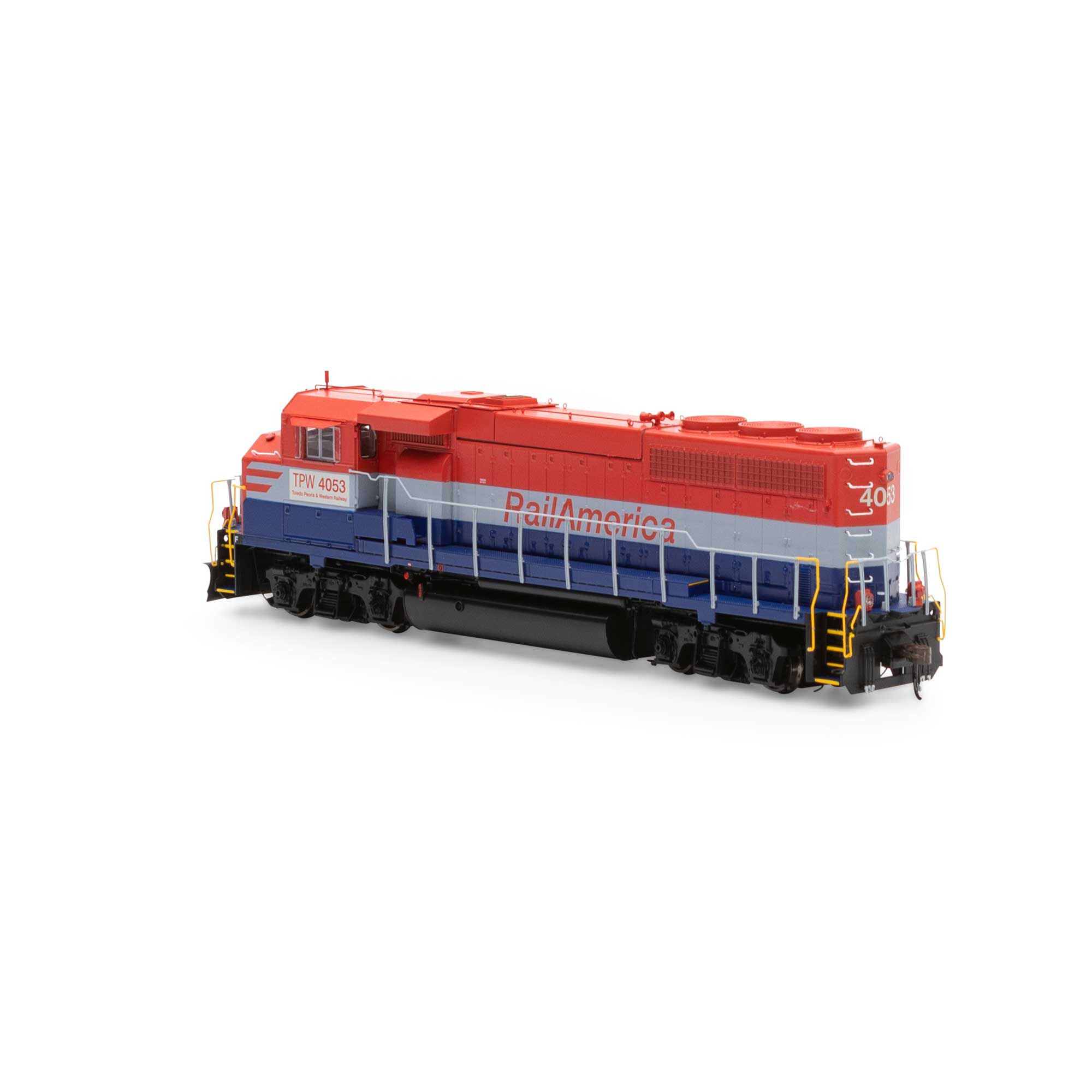 Athearn HO GP40-2L with DCC & Sound, Rail America/TP&W #4053 Model