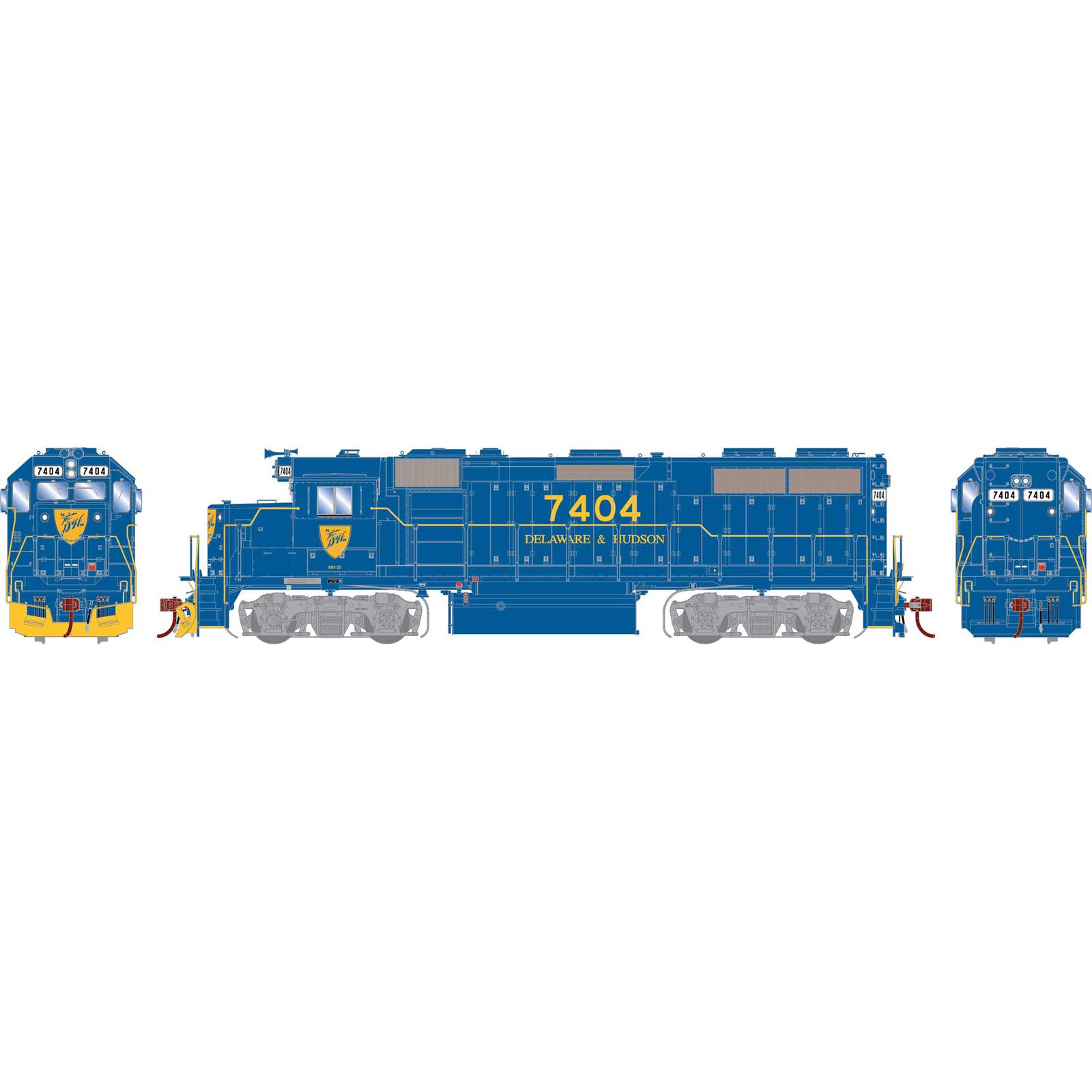 HO GP39-2 Locomotive with DCC & Sound, D&H #7404