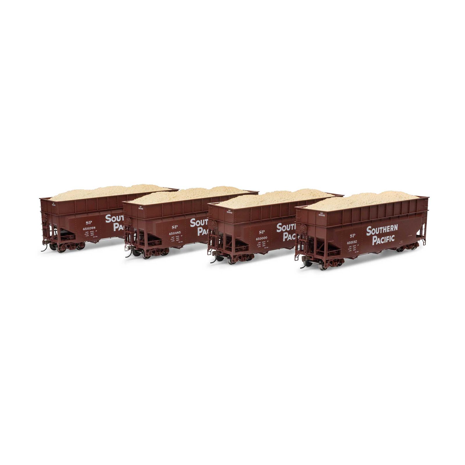 Athearn HO 40' Wood Chip Hopper with Load, SP #450000 / 450132 / 450268 / 450485 (4)