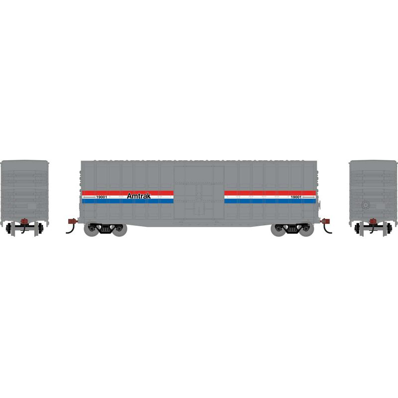 Roundhouse HO RND 50' Waffle High Cube Box Car AMTK Phase III #19001