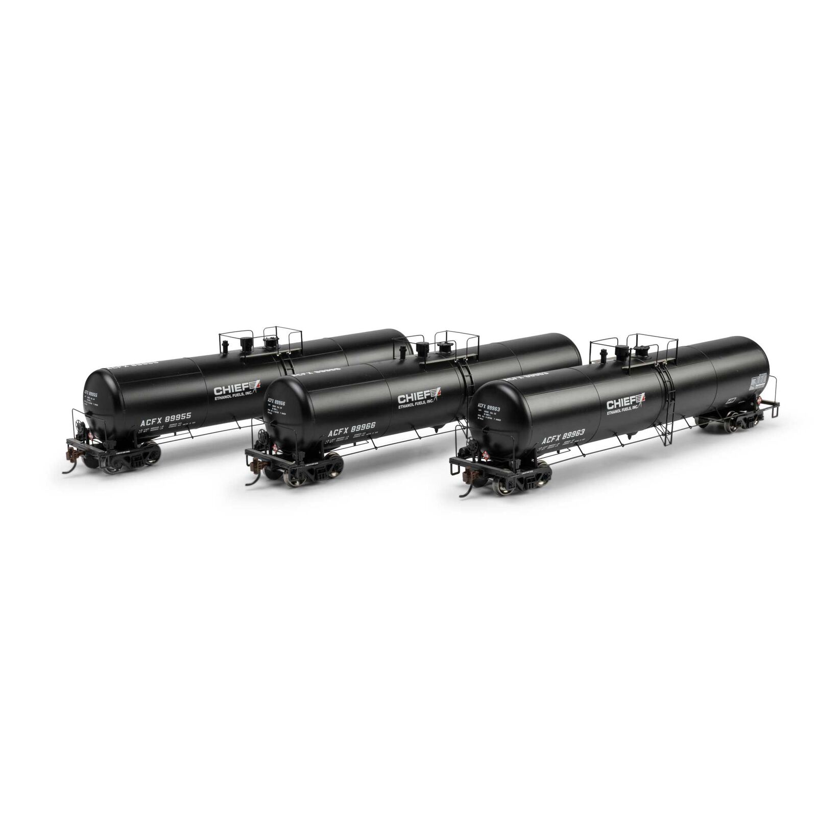 Athearn HO ATH 30K Ethanol Tank Car, ACFX #89963/89966/89955 (3)